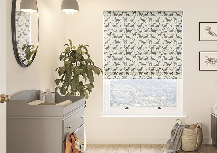 Dino Land, Fossil Grey - Roman Blind - Image 3